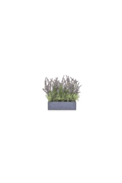 Artificial Lavender In Slate Effect Trough
