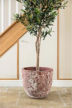 Lava Pink Stone Planter (3 Size Options)