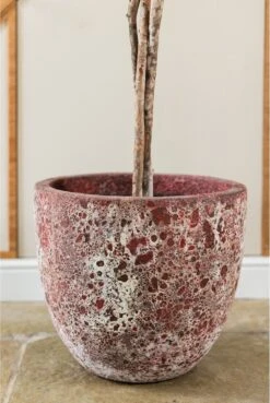 Lava Pink Stone Planter (3 Size Options) -Artificial Plant Shop lava pink stone planter 3 size options p959 2570 image
