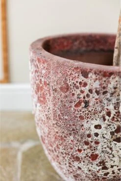 Lava Pink Stone Planter (3 Size Options) -Artificial Plant Shop lava pink stone planter 3 size options p959 2571 image