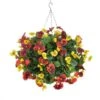Artificial 30cm Red And Yellow Hanging Basket Ball