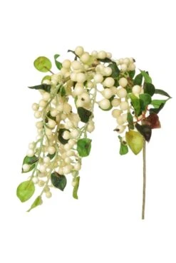 Artificial Berry Foliage - White