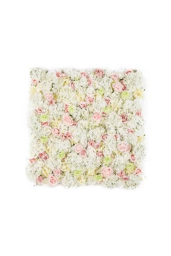 Artificial Flower Wall Panel - Hydrangea & Rose Pale