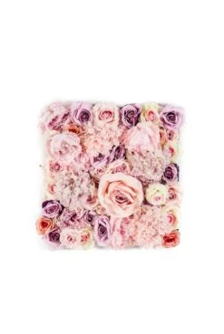Artificial Flower Wall Panel - Pale Tones