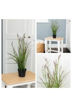 Artificial Flowering Grass UV Resistant - Purple