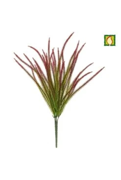 Artificial Grass Plant Red Tip - Flame Retardant Pack Of 6