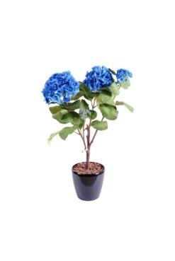 Artificial Hydrangea Plant 82cm Blue