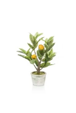 Artificial Lemon Tree 45cm Potted