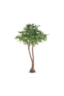 Artificial Orange Double Trunk Tree