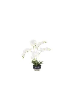 Artificial Orchid Arrangement In Mottled Blue Base -Artificial Plant Shop the artificial plants shop artificial orchid arrangement in mottled blue base p739 1694 image