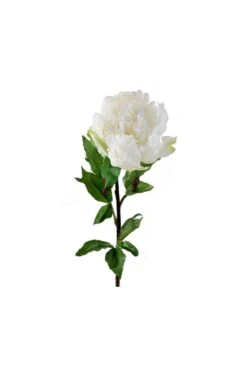 Artificial Peony White 80cm - Pack Of 3
