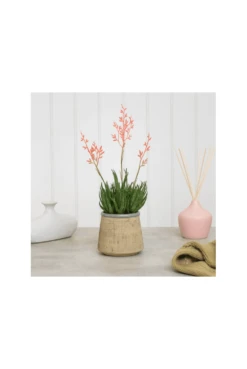Artificial Potted Flowering Aloe Pink -Artificial Plant Shop the artificial plants shop artificial potted flowering aloe pink p738 1692 image