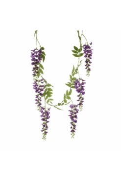Artificial Wisteria Garland - Purple