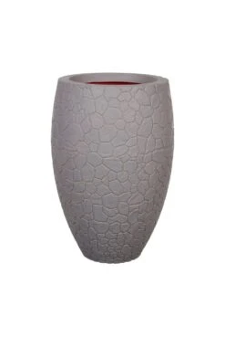 Clay Effect Vase Planter - Grey